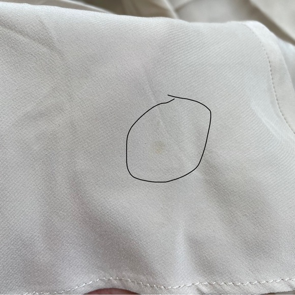 Amanda Uprichard Dress Tate Cold Shoulder Fit & Flare 100% Silk Bone Nude P - Picture 15 of 16